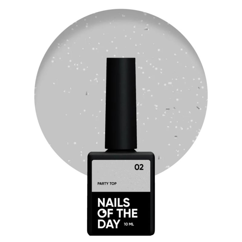 Топ для гель-лаку Nails Of The Day Party Top №02 (з дрібним шиммером) 10 мл