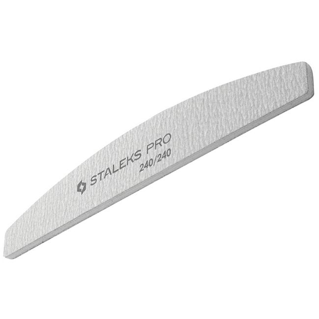 Пилка для нігтів мінеральна Staleks Pro Expert (півмісяць, 240/240 грит)