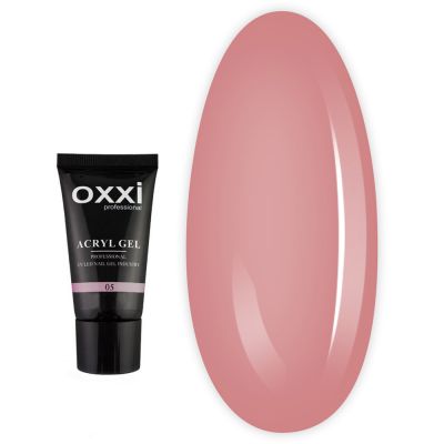 Акрил-гель для нігтів Oxxi Acrylic Gel №05 (рожево-бежевий) 60 мл