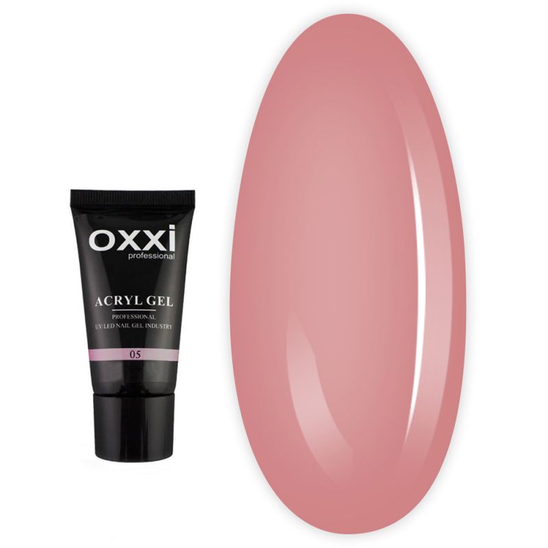 Акрил-гель для нігтів Oxxi Acrylic Gel №05 (рожево-бежевий) 60 мл