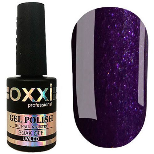 Гель-лак Oxxi №044 (темно-фіолетовий з мікроблиском) 10 мл