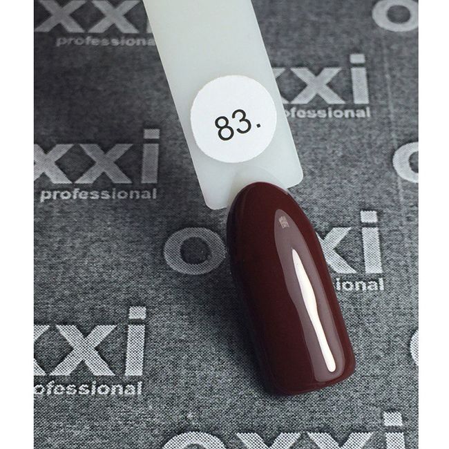 Гель-лак Oxxi №083 (червоно-коричневий, емаль) 10 мл