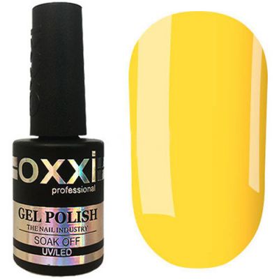 Гель-лак Oxxi №093 (жовтий з дрібними блискітками) 10 мл