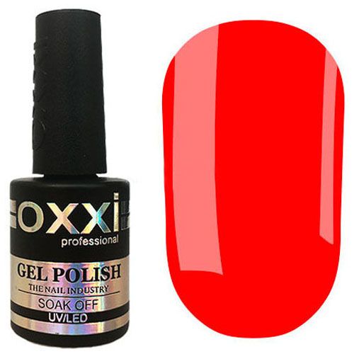 Гель-лак Oxxi №164 (насыщенно-красно-оранжевый, эмаль) 10 мл