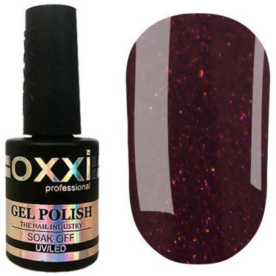 Гель-лак Oxxi №183 (темно-вишневий з мікроблиском) 10 мл
