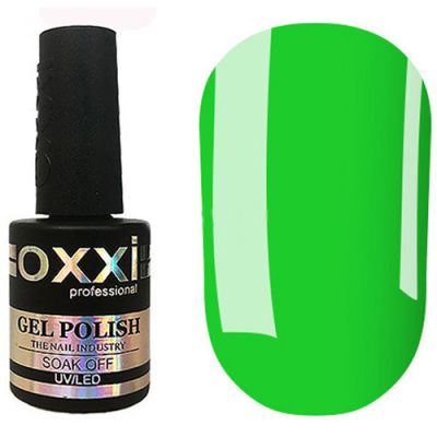 Гель-лак Oxxi №286 (неоновый зеленый, эмаль) 10 мл