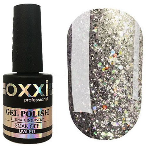Гель-лак Oxxi Star Gel №03 (сріблястий з блискітками та слюдою) 10 мл