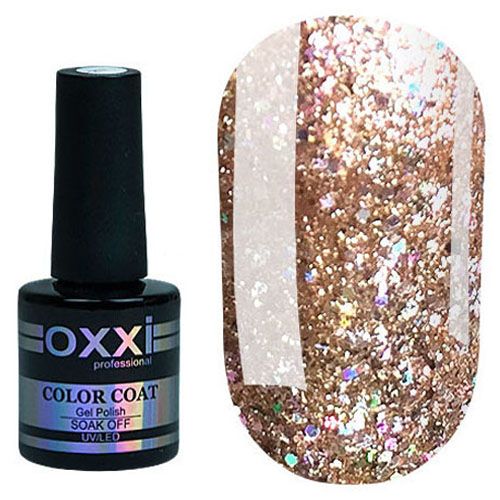 Гель-лак Oxxi Star Gel №09 (светло-золотисто-коричневый с блестками и слюдой) 10 мл