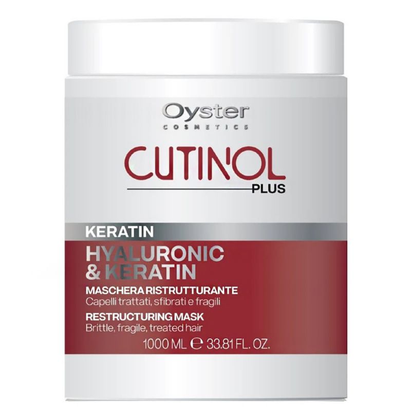 Маска для пошкодженого волосся Oyster Cutinol Plus Hyaluronic & Keratin Restructuring Mask 1000 мл