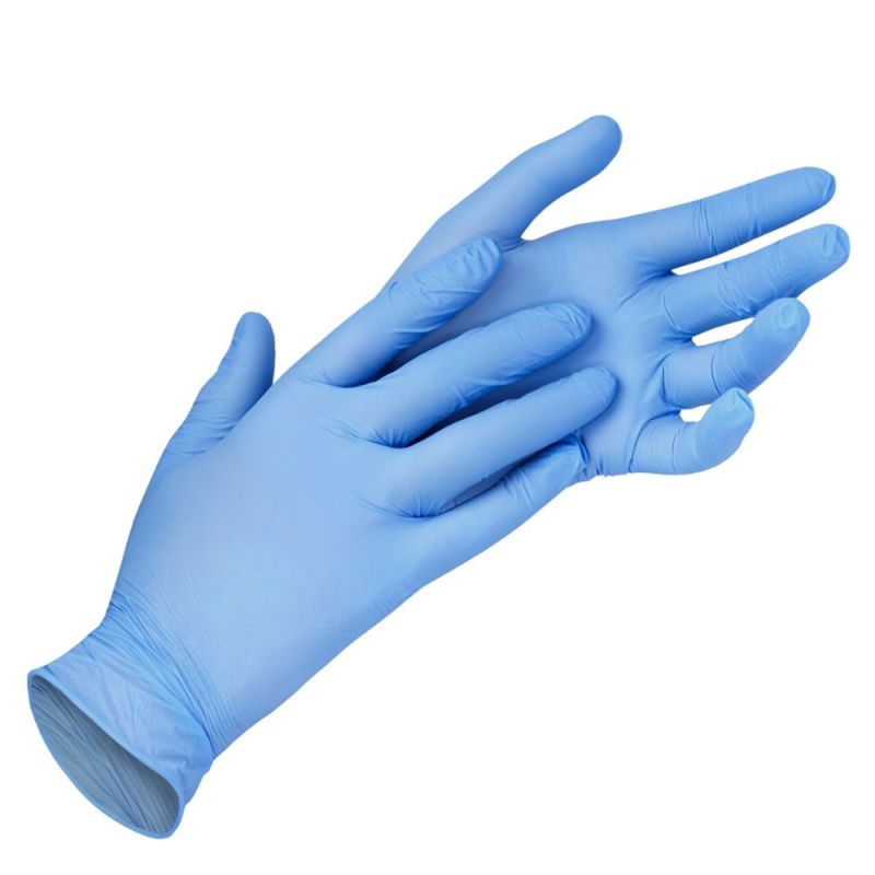 Перчатки нитриловые неопудренные Medicom SafeTouch Vitals Slim Blue XS 100 штук