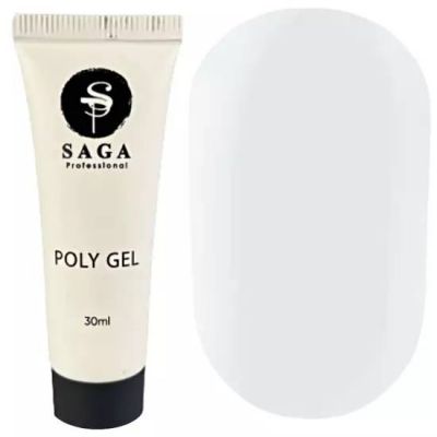 Полігель Saga Poly Gel New №02 (білий) 30 мл