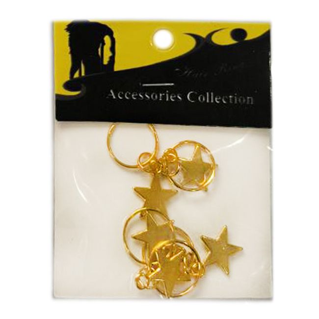 Кольца для волос Accessories Collection Hair Ring (золото, со звездочкой, 1.2 см)