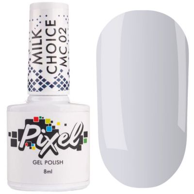 Гель-лак Pixel Milk Choice №002 (молочно блідо-бузковий, емаль) 8 мл