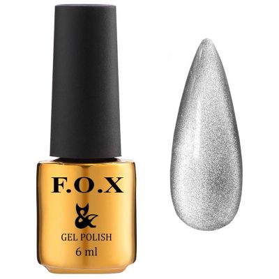 Гель-лак F.O.X Gel Polish Quartz Cat Eye №001 (сріблястий, котяче око) 6 мл