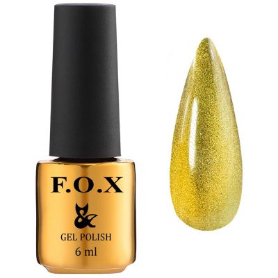 Гель-лак F.O.X Gel Polish Quartz Cat Eye №002 (жовте золото, котяче око) 6 мл