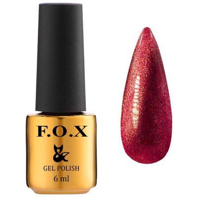 Гель-лак F.O.X Gel Polish Quartz Cat Eye №003 (гранатовий, котяче око) 6 мл