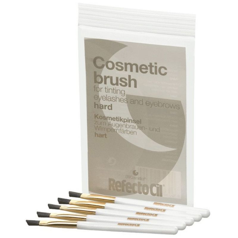 Кисточки для нанесения краски RefectoCil Сosmetic Brush Hard Gold 5 штук
