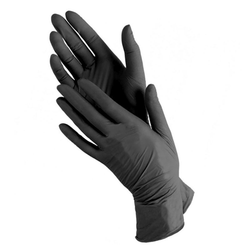 Перчатки нитриловые без пудры Mercator Medical Nitrylex Cassic XS Black 10 штук