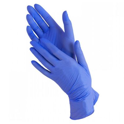 Перчатки нитриловые без пудры Mercator Medical Nitrylex Basic M (синие) 100 штук