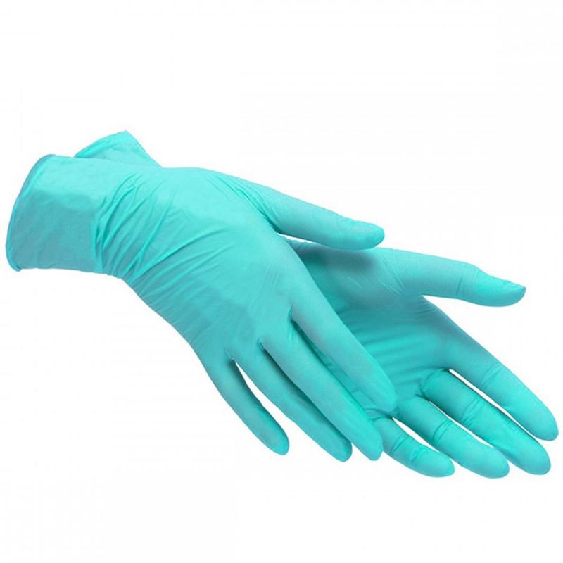 Нітрилові рукавички без пудри Mercator Medical Nitrylex Classic M (зелені) 100 штук