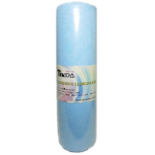 Полотенца одноразовые Timpa 26х40 см (спанлейс, сетка, голубой) 50 штук