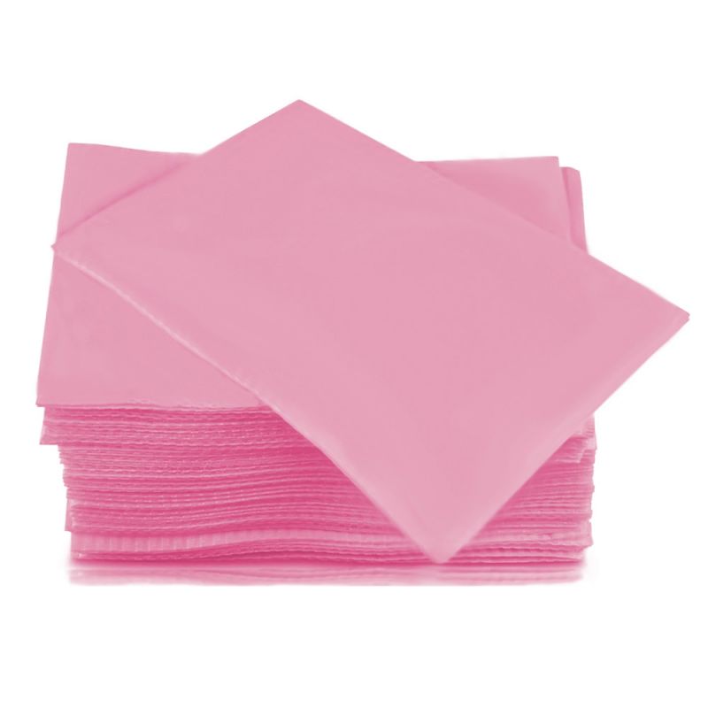 Серветки одноразові в упаковці Timpa 20х20 см (спанлейс, сітка, рожевий) 100 штук