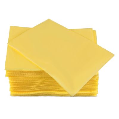 Салфетки одноразовые в упаковке Timpa 20х20 см (спанлейс, сетка, желтый) 100 штук