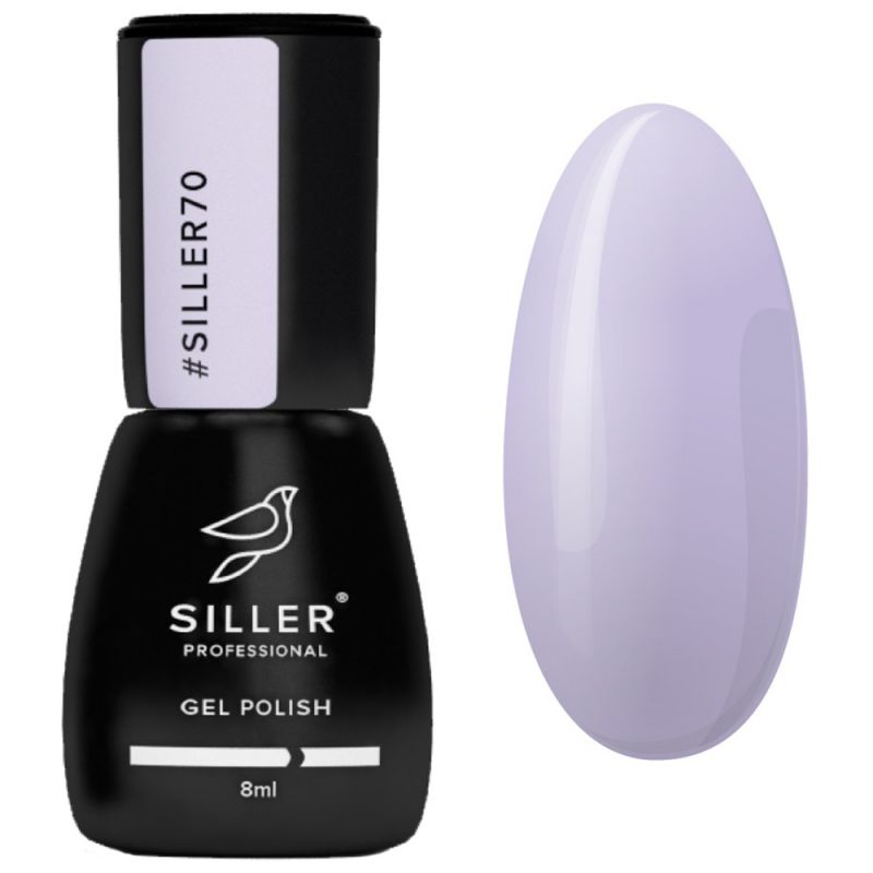 Гель-лак Siller №070 (молочно-фиолетовый, эмаль) 8 мл