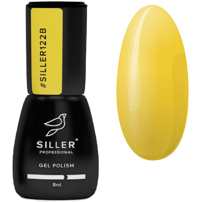Гель-лак Siller №122В (насыщенный желтый, эмаль) 8 мл