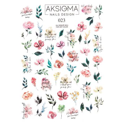 Слайдер-дизайн Aksioma 023 Квіти, написи