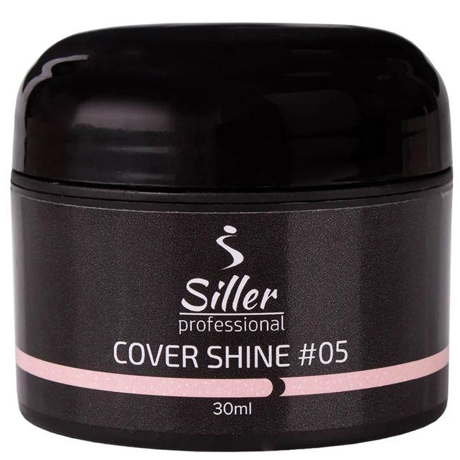 База для гель-лаку камуфлююча Siller Base Cover Shine №05 (світло-рожевий з мікроблиском) 30 мл