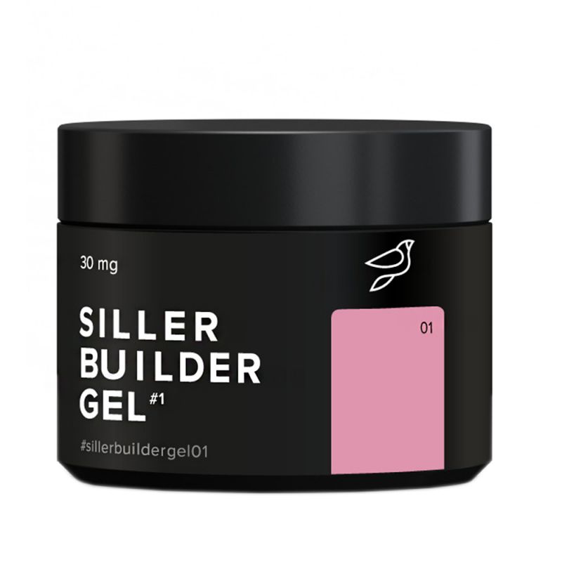 Камуфлюючий гель для моделювання Siller Builder Gel №01 (нюдово-рожевий) 30 мл