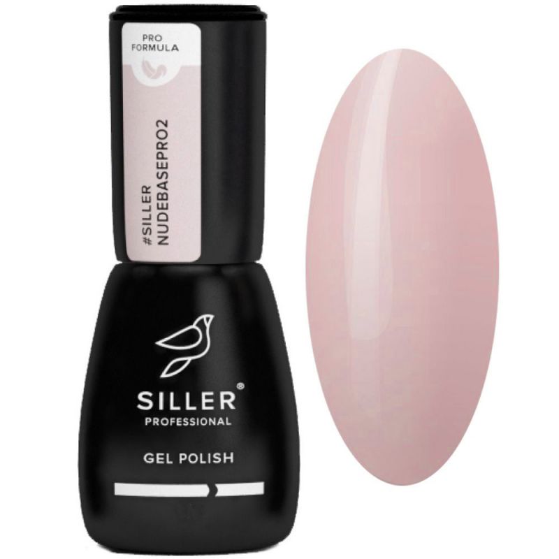 База для гель-лака Siller Cover Base Nude Pro №002 (персиково-розовый) 15 мл