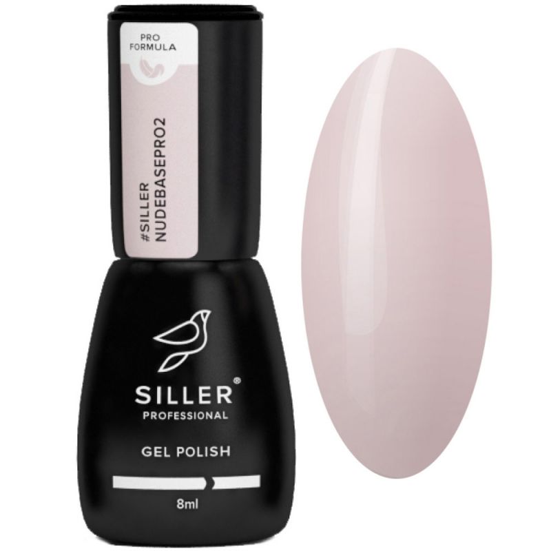 База для гель-лаку Base Siller Nude Pro №002 (пильно-рожевий) 8 мл