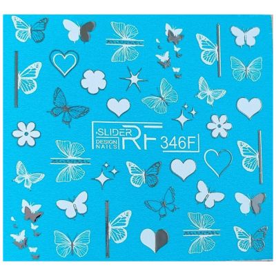 Слайдер-дизайн Slider RF 346F Бабочки и сердца (фольгированный)