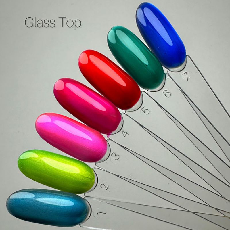 Топ для гель-лаку вітражний Saga Glass Top №01 (блакитний) 9 мл