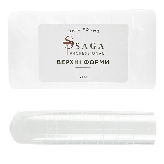 Верхние формы для моделирования Saga Top Nail Forms Square 24 штуки