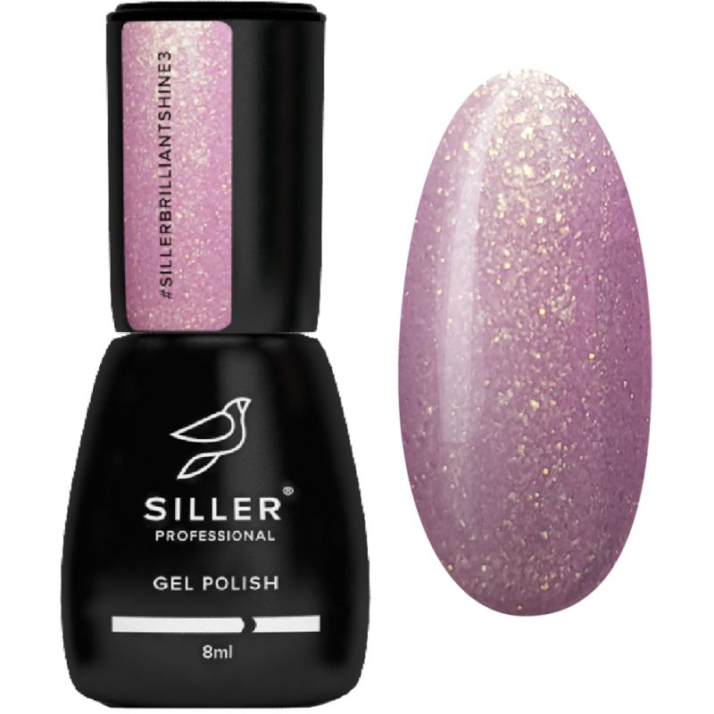 Гель-лак Siller Brilliant Shine №002 (ніжно рожевий з блискітками) 8 мл