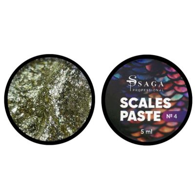 Паста для дизайну Saga Scales Paste №04 (золотий з блискітками) 5 мл