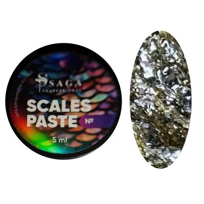 Паста для дизайна Saga Scales Paste №04 (золотой с блестками) 5 мл