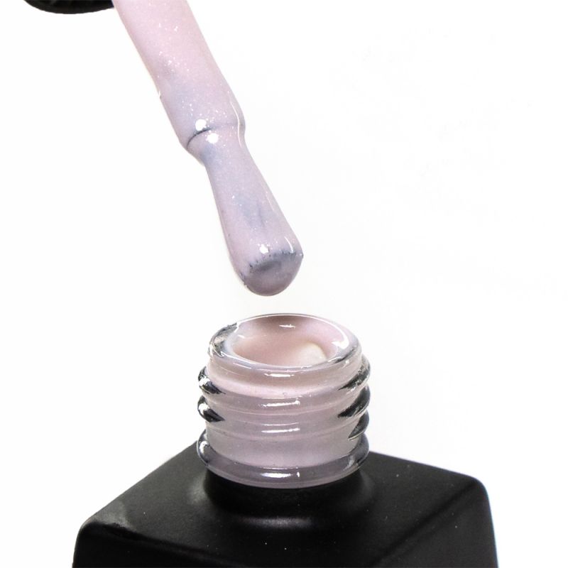 База для гель-лаку Milano Cover Rubber Base Gel Shimmer №02 (біло-рожевий з мікроблеском) 10 мл