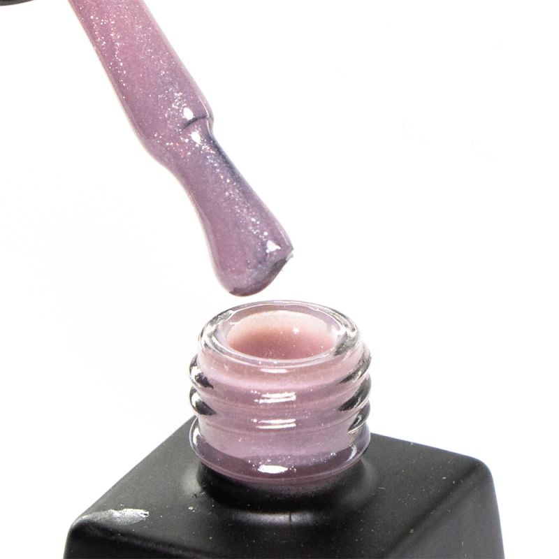 База для гель-лаку Milano Cover Rubber Base Gel Shimmer №07 (рожево-бузковий з мікроблеском) 10 мл