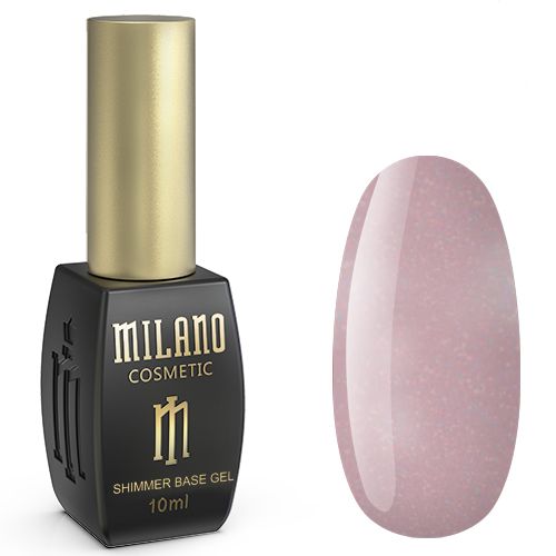 База для гель-лака Milano Cover Rubber Base Gel Shimmer №27 (молочно-лиловый с микроблеском) 10 мл