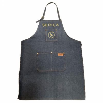 Фартук джинсовый Serica (с карманом и логотипом)