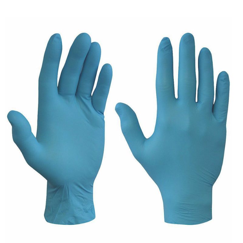 Перчатки нитриловые текстурированные SFM Blue XS 10 пар