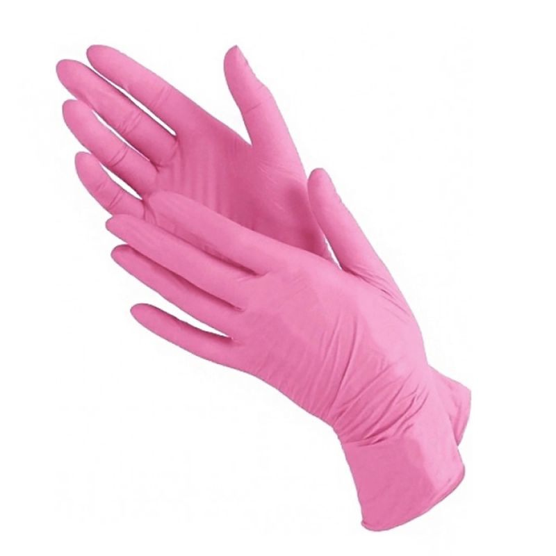 Перчатки нитриловые неопудренные SFM Pink S 10 пар