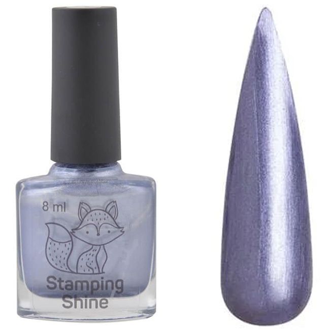 Лак-фарба для стемпінгу Saga Stemping Shine №2 (фіолетове срібло) 8 мл