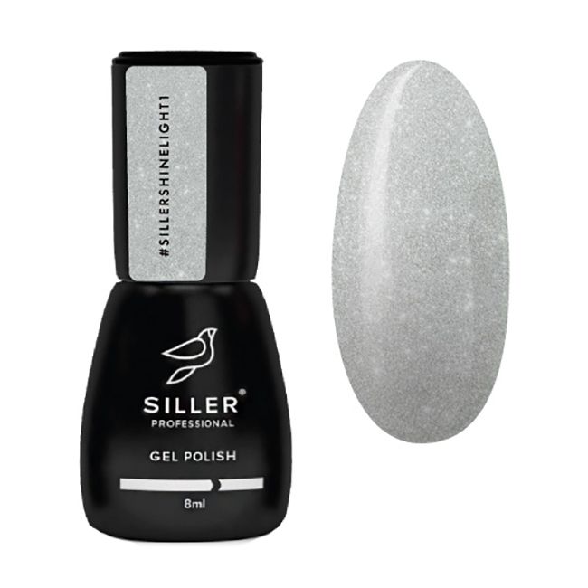 Гель-лак Siller Shine Light №001 (срібний, світловідбивний) 8 мл