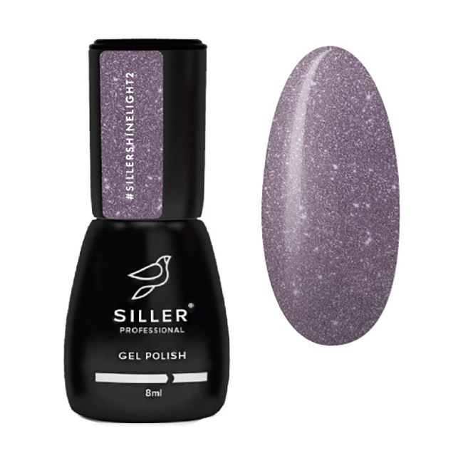 Гель-лак Siller Shine Light №002 (пыльно-фиолетовый, светоотражающий) 8 мл