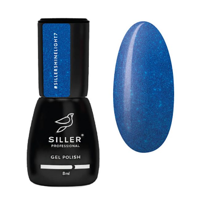 Гель-лак Siller Shine Light №007 (синій, світловідбивний) 8 мл